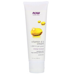 Now Foods, Крем с витамином D3, 1000 МЕ, 118 мл (4 жидк. унции)