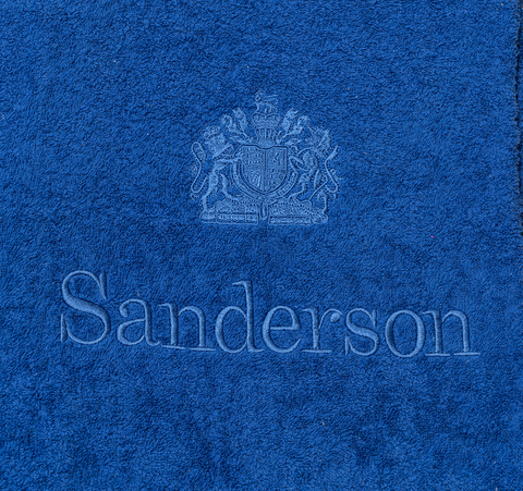 Набор полотенец 3шт Palombella Sanderson Logo Ricamato Эмблема вышита 24 синий