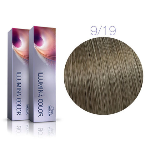 Wella Professional Illumina Color 9/19 (Очень светлый блонд пепельный сандре (Имбирное печенье)) - Стойкая крем-краска для волос