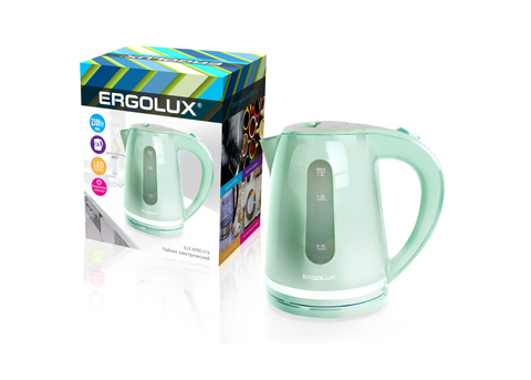 Электрический чайник Ergolux ELX-KP05-C16 мятно-зеленый