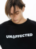 Свитшот Unaffected Reflective с принтом чёрный