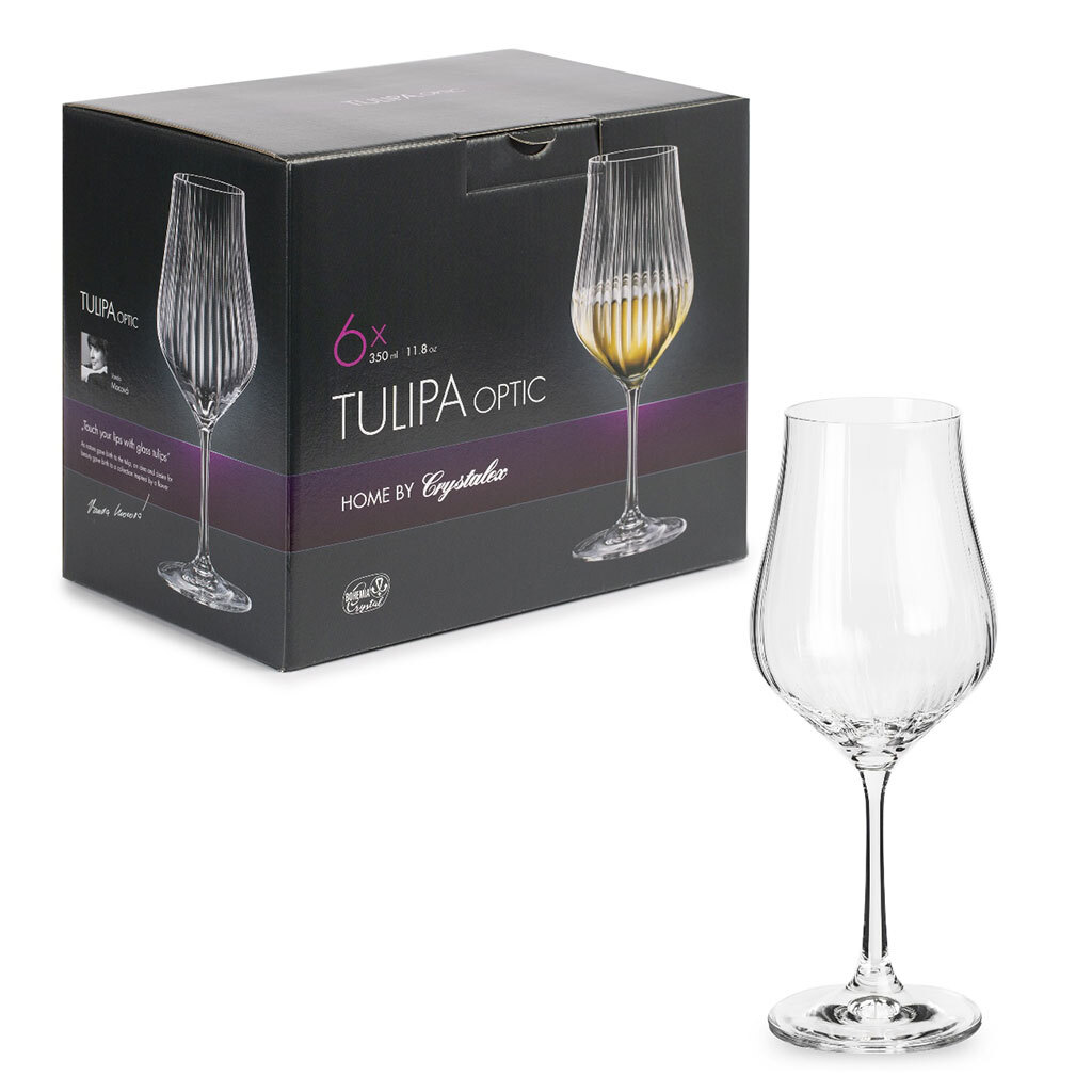 Набор бокалов для вина Tulipa Optic 6шт 350мл CR350101TO