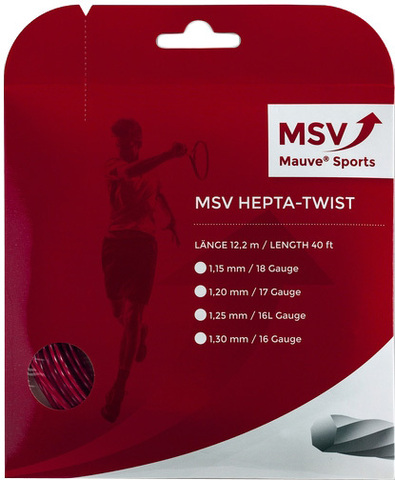 Теннисные струны MSV Hepta Twist (12 m) - red