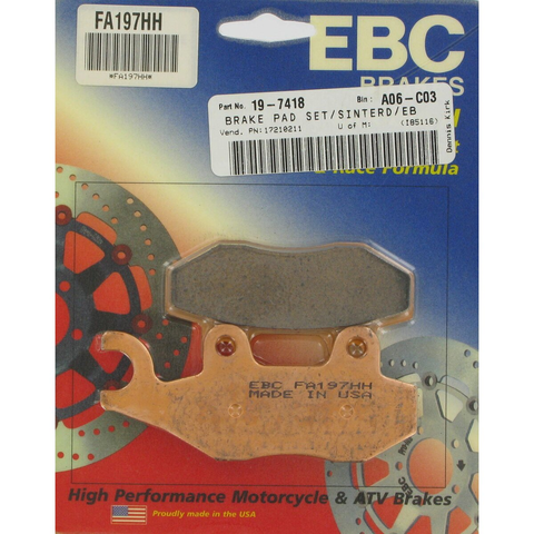 EBC FA197HH Brake pad (колодки тормозные)