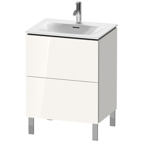 Duravit L-Cube Тумба напольная под раковину # 234463, 2 ящика, 704x620x481мм, цвет White High Gloss LC659502222