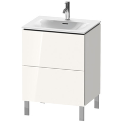 Duravit L-Cube Тумба напольная под раковину # 234463, 2 ящика, 704x620x481мм, цвет White High Gloss LC659502222 фото