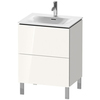 Duravit L-Cube Тумба напольная под раковину # 234463, 2 ящика, 704x620x481мм, цвет White High Gloss LC659502222