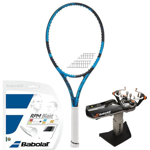 Ракетка теннисная Babolat Pure Drive Team - blue + струны + натяжка