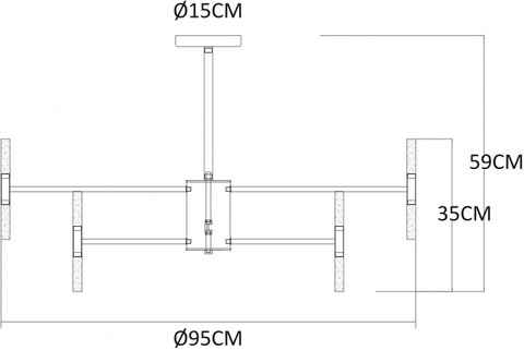 Потолочная люстра Arte Lamp RAMONA A7410PL-40PB