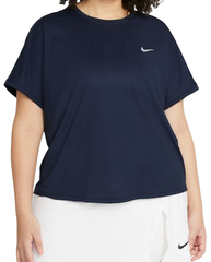 Женская теннисная футболка Nike Court Dri-Fit Victory Top SS Plus Line W - obsidian/white