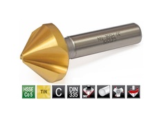 Зенковка ц/х 90° 16,5мм HSSE-Co5 TiN 3z DIN335C L60мм d10мм M8(BF) Bucovice(CzTool) 797165