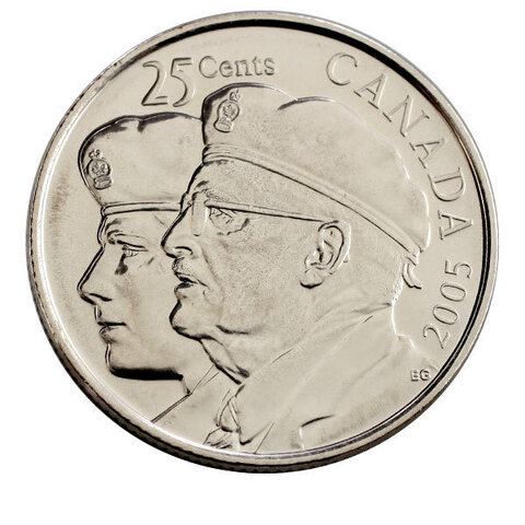 25 центов Ветераны 2005 год UNC