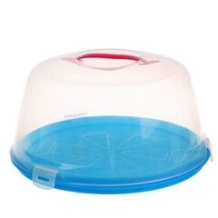 Блюдо для торта и пирожных с крышкой 33см цвета МИКС