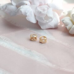 Подвеска круглая с фианитом 6 мм , позолота П053