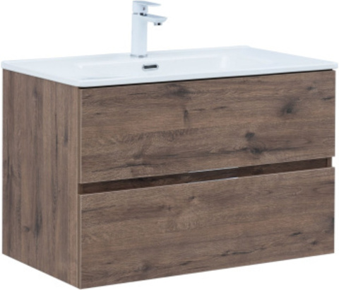 Aquanet 334186 Компл.2 - Тумба Алвита new 80 цв.дуб веллингтон табак (334186)