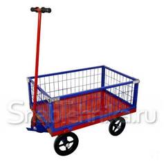 Тележка с поворотной осью и сетчатыми бортами ТПОБ 2 С (600х900) без колес