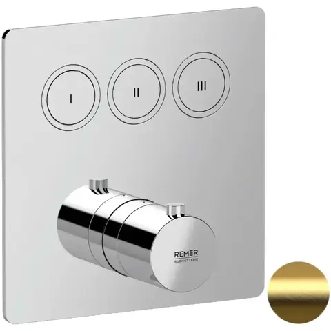 Remer X Style X99QD3KBBG Смеситель термостатический для душа, золото брашированное