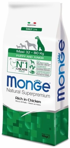 Monge Dog Maxi корм для щенков крупных пород 12 кг