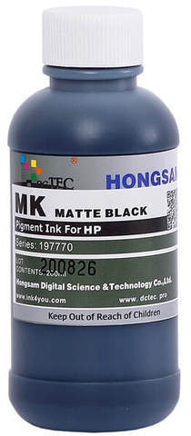 Чернила DCTec пигментные Z6 Matte Black (матовый черный) 200 мл