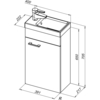 Aquanet 254037 Тумба с раковиной Нота 40 (Moduo) цв.белый (254037)