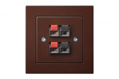 Аудио розетка Двухместная Коричневая LIREGUS EPSILON