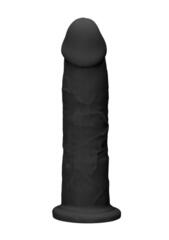 Черный фаллоимитатор Silicone Dildo Without Balls - 22,8 см. - 