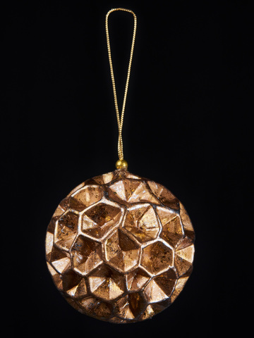 Шар 13см ChristmasDeLuxe блестящий розовое золото