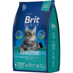 Brit Premium Cat Sensitive сухой корм для взрослых кошек с чувств пищев (ягненок и индейка) 800 г
