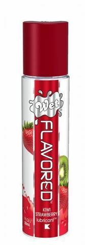 Лубрикант Wet Flavored Kiwi Strawberry с ароматом киви и клубники - 30 мл. - Wet International Inc. Wet Flavored 21608