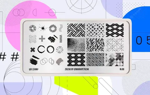 Пластина для стемпинга GO STAMP 080 Zigzag by @mariapetzak