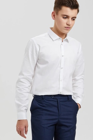 Сорочка slim на кнопках Silver Spoon School