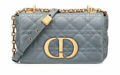 Сумка Dior Caro, модель маленького формата темно-серый