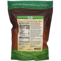 Now Foods, Real Food, Organic Crystallized Ginger Slices, 12 oz (340 g)