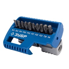 ЗУБР 11 шт, набор бит с магнитным адаптером (26050-H11)