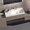 Раковина Geberit Xeno² с полкой: B=90см, T=48см, Отверстие под смеситель=По центру, Перелив=Без, Полочное пространство=Левая, Белый / Специальное керамическое покрытие KeraTect