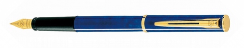 Ручка перьевая Waterman Apostrophe Lacquer Blue Marble GT, F (S0702790)