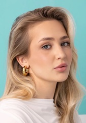 20534- Серьги-конго дутые витые в стиле CELINE