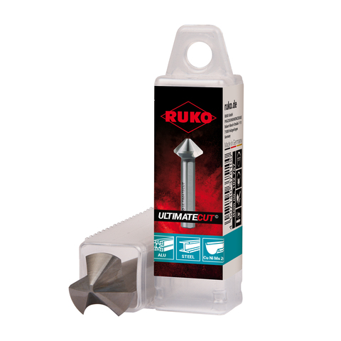 Зенковка ц/х 90° 12,4мм HSSE-Co5 3z DIN335C L56мм d8мм UltimateCut Ruko 102776E