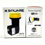 Конвертер на 1 выход CR-01 круговой поляризации XSQUARE для Триколор / НТВ-ПЛЮС UHD / Конвертор спутниковый SINGLE 1 LNB CIRCULAR 4K Full HD НТВ+
