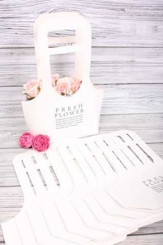 Сумка для цветов, Белая, 20*40*10 см, 1 шт.