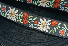 Тесьма Жаккард, ш. 2,4 см, чёрный