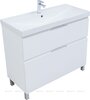 Aquanet 345681 Тумба с раковиной Алвита new 100 (Flash) напольная 2 ящ. цв. белый матовый (345681)