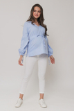 Блузка для беременных 15829 голубой меланж