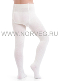 Колготки ажурные из шерсти мериноса Norveg Casual Offwhite детские