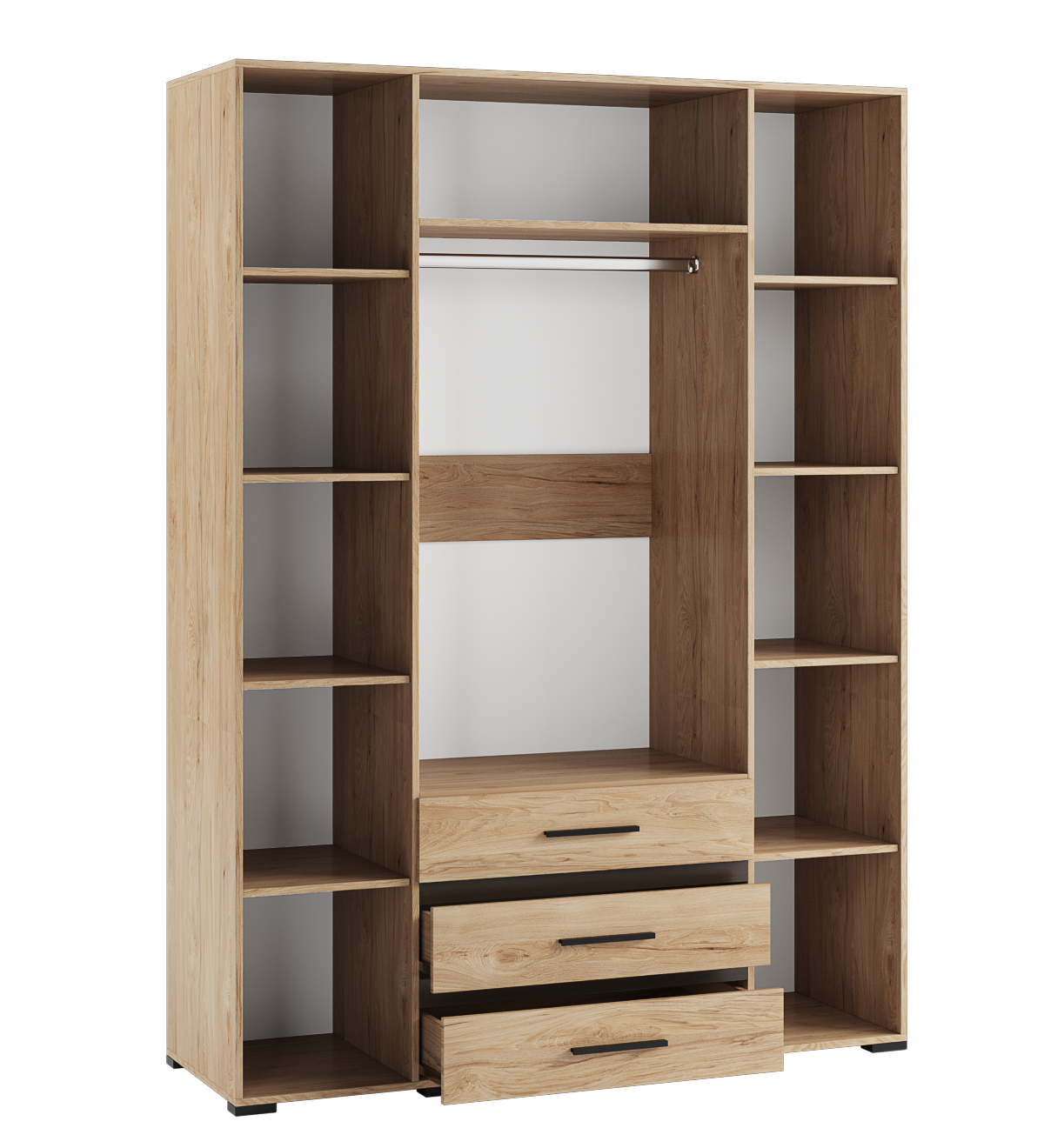 шкаф для одежды четырехстворчатый с зеркалом