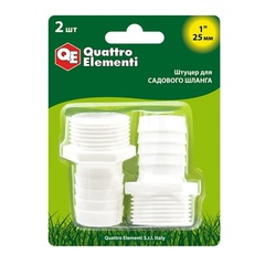 Штуцер для шланга QUATTRO ELEMENTI внеш. резьба 1