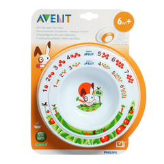 Набор 2 тарелок (Глубок тарелка большая + Глубок тарелка мал) SCF708/00 (стандарт)