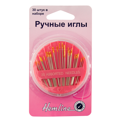 Hemline Иглы ручные для рукоделия в круглом органайзере