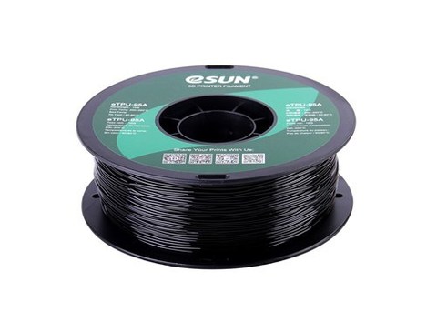 Катушка пластика eTPU-95A Esun, 1.75 мм, 1 кг, черная