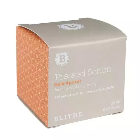 Blithe Pressed serum Gold Apricot Спрессованная  Сыворотка-крем для лица Золотой абрикос